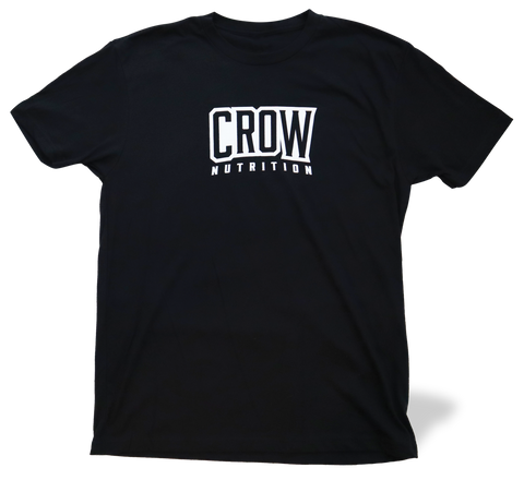 CROW T-Shirt White Print on Black Tee Front Pic