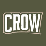 CROW T-Shirt Cream and White Print on Military Green Tee Artwork only